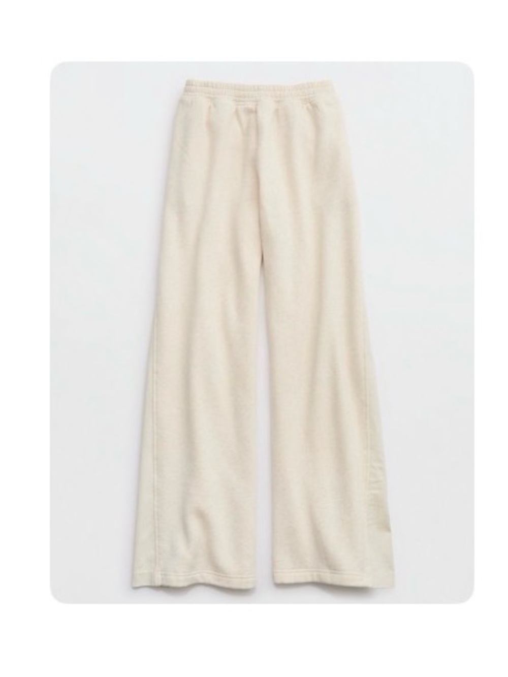 aerie Soft Cream Wide Leg Knit Pants